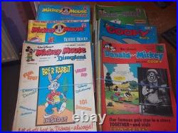 100 X Walt Disney Mickey Mouse Magazines / Comics Mid 1970s VGC Job Lot Mixture