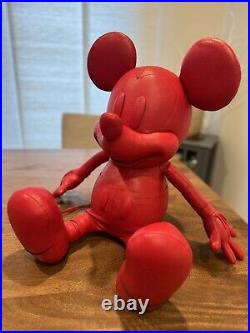 100th Disney X Coach Electric Red Mickey Mouse Leather Plush Collectible Doll