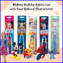144x Disney Mickey Mouse Kids Battery Powered Toothbrush Soft Bristles & Cap