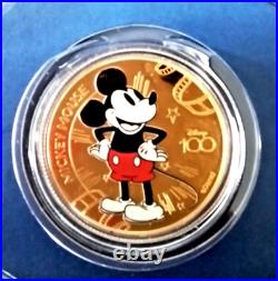 14 grams PURE GOLD MICKEY MOUSE COIN WITH CERTIFICATE