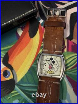 1928 Disney Mickey Mouse The Big Cheese WATCH Model MC076 tank-style. Antique