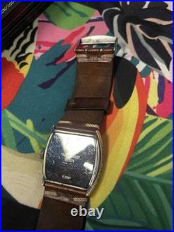1928 Disney Mickey Mouse The Big Cheese WATCH Model MC076 tank-style. Antique