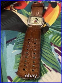 1928 Disney Mickey Mouse The Big Cheese WATCH Model MC076 tank-style. Antique