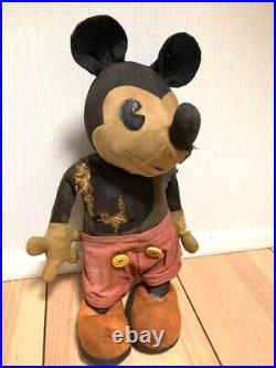 1930s Antique Disney Mickey mouse Knickerbocker Plush Doll Figurine 15 inch High 1930s Antique Disney Mickey mouse Knickerbocker Plush Doll Figurine 15 inch High