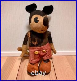 1930s Antique Disney Mickey mouse Knickerbocker Plush Doll Figurine 15 inch High 1930s Antique Disney Mickey mouse Knickerbocker Plush Doll Figurine 15 inch High