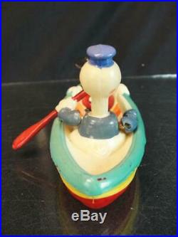 1930s Disney Celluloid Donald Duck & Mickey Mouse Rowboat Toy