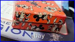 1933- Walt Disney Mickey Mouse- Ingersoll Pocket Watch & Fob-boxed- Antique #2