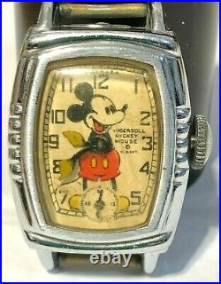1937 Ingersoll Mickey Mouse Wrist Watch Walt Disney Enterprises