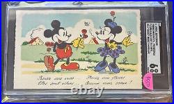 1940 Disney Sepheriades French Mickey Mouse Roses to Minnie Postcard Sgc 6