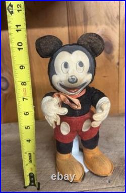 1940's Gund Mickey Mouse Plush with Stand. Walt Disney. Great condition. RARE
