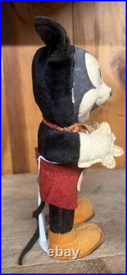 1940's Gund Mickey Mouse Plush with Stand. Walt Disney. Great condition. RARE