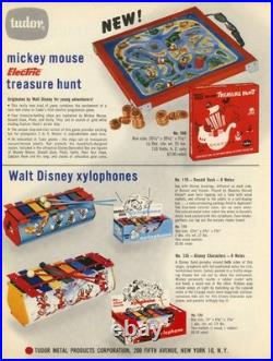 1963 Tudor Walt Disney Mickey Mouse Electric Treasure Hunt Game Never Used NOS