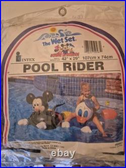 1990 Intex Wet Set Disney Mickey Mouse Pool Rider 42x29 Inflatable Float NEW