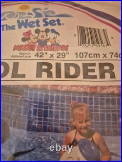 1990 Intex Wet Set Disney Mickey Mouse Pool Rider 42x29 Inflatable Float NEW