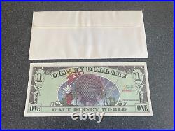 2000 $1 Disney Dollar Mickey Mouse 25th Anniversary D00184573A Rare with wallet