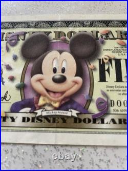 2005 Fifty Dollar Disney Bill Mickey Mouse Minor Crease In Centre 2005 Fifty Dollar Disney Bill Mickey Mouse Minor Crease In Centre