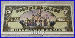 2005 Fifty Dollar Disney Bill Mickey Mouse Minor Crease In Centre 2005 Fifty Dollar Disney Bill Mickey Mouse Minor Crease In Centre