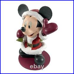 2006 Disney Shopping Christmas Santa Mickey Mouse 14 Garden Statue Figurine