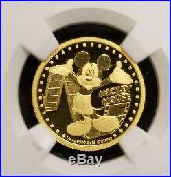 2014 Niue Mickey Mouse Disney Characters $25 1/4 oz Proof Gold Coin NGC PF 70 UC