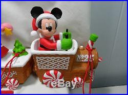2016 Hallmark Disney Christmas Express Set of 5 with Tracks Mickey Minnie Mouse