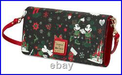 2017 Disney Dooney & Bourke Christmas Woodland Winter Crossbody Wallet Bag NWT