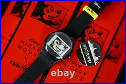 2021 Swatch Keith Haring Disney Mickey Mouse Watch Blanc Sur Noir