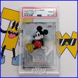 2023 Topps Chrome Disney 100 Mickey Mouse #1 New PSA 10 Silver Refractor Rare