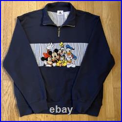 2024 Disney Parks Mickey Mouse & Friends 1/4 Zip Fleece Top Adult L Large, Rare