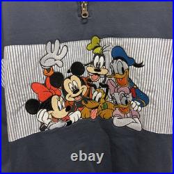 2024 Disney Parks Mickey Mouse & Friends 1/4 Zip Fleece Top Adult L Large, Rare