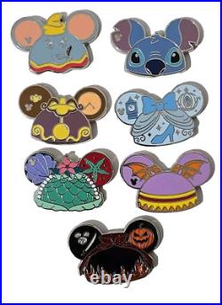 2024 New WDW Hidden Disney Mickey Pin Set of 7 Ear Hats WithChaser & Super Chaser