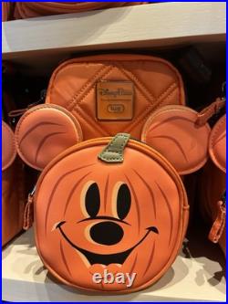 2025 Disney Parks Halloween Mickey Mouse Pumpkin Lug Bag New 2025 Disney Parks Halloween Mickey Mouse Pumpkin Lug Bag New