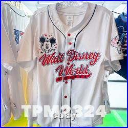 2025 Walt Disney World Mickey Mouse American Flag #71 Baseball Jersey Size L
