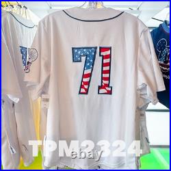 2025 Walt Disney World Mickey Mouse American Flag #71 Baseball Jersey Size L