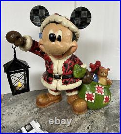 20 Disney Jim Shore SIGNED Santa Mickey Mouse Spirit Of Christmas Lighted RARE