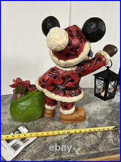 20 Disney Jim Shore SIGNED Santa Mickey Mouse Spirit Of Christmas Lighted RARE