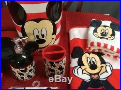 22-piece MICKEY MOUSE Complete BATHROOM SET Shower Curtain+Hooks+Mat+Towels Lot