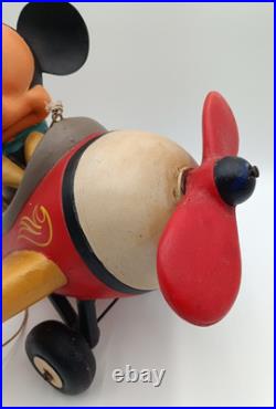 37 cm / 14.6'' Vintage Disney Mickey Mouse Airplane