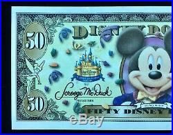 $50 Disney Dollars WDW Series D 2005 50th Anniversary Mickey Mouse UNC
