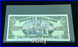 $50 Disney Dollars WDW Series D 2005 50th Anniversary Mickey Mouse UNC