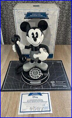75th Anniversary Edition Mickey Mouse Telephone Black & White Walt Disney