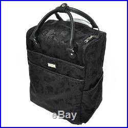 A117. Disney Mickey Mouse 16 Carry-On Wheeled Luggage Travel Bag Suitcase Black
