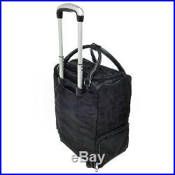 A117. Disney Mickey Mouse 16 Carry-On Wheeled Luggage Travel Bag Suitcase Black