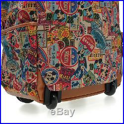 A53. Disney Mickey Mouse 16 Carry-On Wheeled Luggage Travel Bag Suitcase Trolley