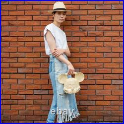 ACCOMMODE Disney Mickey Mouse Rattan Bag Natural NEW F/S FedEx