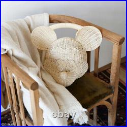 ACCOMMODE Disney Mickey Mouse Rattan Bag Natural NEW F/S FedEx