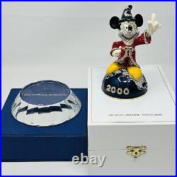 ARRIBAS Bros Mickey Mouse 2000 FANTASIA SORCERER MILLENNIUM Swarovski Fig withBase