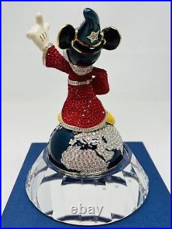 ARRIBAS Bros Mickey Mouse 2000 FANTASIA SORCERER MILLENNIUM Swarovski Fig withBase
