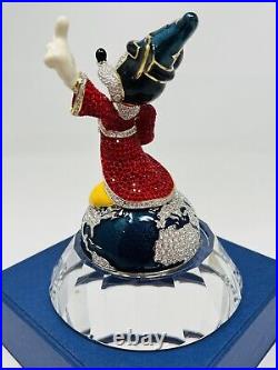 ARRIBAS Bros Mickey Mouse 2000 FANTASIA SORCERER MILLENNIUM Swarovski Fig withBase