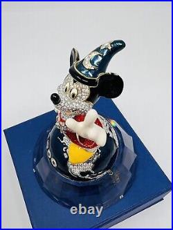 ARRIBAS Bros Mickey Mouse 2000 FANTASIA SORCERER MILLENNIUM Swarovski Fig withBase
