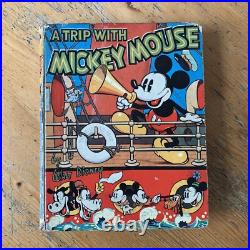 A Trip With Mickey Mouse 1930s Brin Brothers Hardback Book Walt Disney